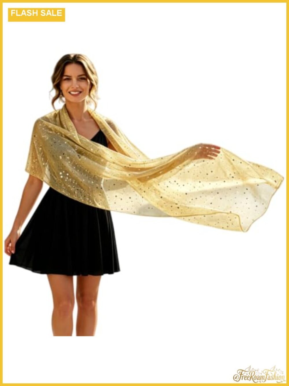 Women Sequin Mesh Scarf Sheer Glitter Shawl Sparkling Evening Wrap